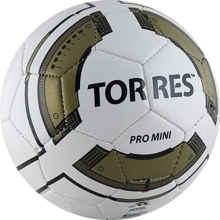 Мяч футбольный сувенирный &quot;TORRES Pro Mini&quot;, размер 0, д.12 см, бело-черно-золотой, фото 1