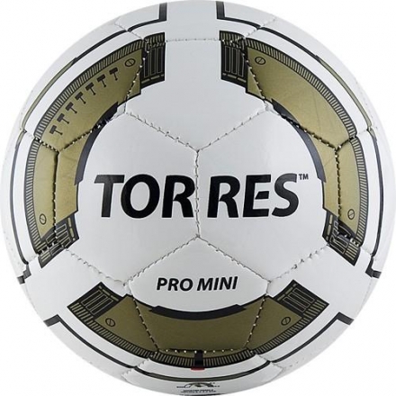 Мяч футбольный сувенирный &quot;TORRES Pro Mini&quot;, размер 0, д.12 см, бело-черно-золотой, фото 2