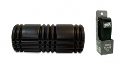 Цилиндр массажный черный с ремешком для йоги в подарок, фото 2