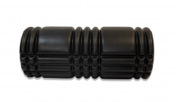 Цилиндр массажный черный с ремешком для йоги в подарок, фото 1