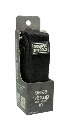 Цилиндр массажный черный с ремешком для йоги в подарок, фото 4