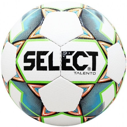 Мяч футбольный тренировочный &quot;SELECT Talento&quot;, р.3, ДИЗ`19, бело-голубо-зелено-оранжевый, фото 1