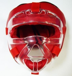 Шлем-маска (PVC) красный р.2XL