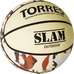 Мяч баск. &quot;TORRES Slam&quot; арт.B02067, р.7, резина, нейлон. корд, бут. кам, бежево-хаки, фото 2
