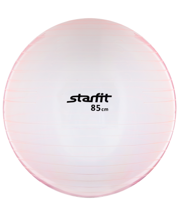 Мяч гимнастический GB-105 85 см, прозрачный, розовый, фото 1
