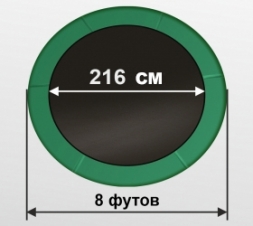 ARLAND Батут премиум 8FT с внутренней страховочной сеткой и лестницей (Dark green), фото 2