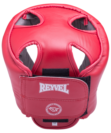 Шлем открытый RV-302, кожзам, красный, фото 3
