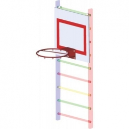 Щит баскетбольный ZSO навесной на шведскую стенку 700х700 мм, ФАНЕРА