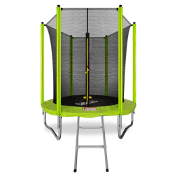 Батут  6FT с внутренней страховочной сеткой и лестницей, светло-зеленый, ARL-TN-0603_I_LG