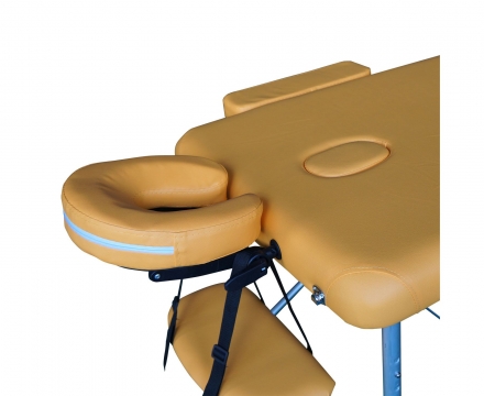 Массажный стол DFC NIRVANA, Elegant LUXE, 186х70х4 см, алюм. ножки, цвет горчичный (Mustard), фото 3