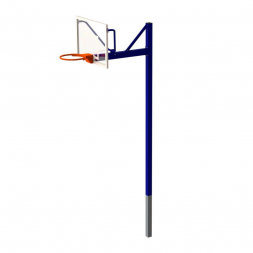 Стойка баскетбольная ZSO уличная одноопорная для тренировочного щита (900х1200 мм), вынос 1200 мм, фото 2