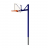 Стойка баскетбольная ZSO уличная одноопорная для тренировочного щита (900х1200 мм), вынос 1200 мм