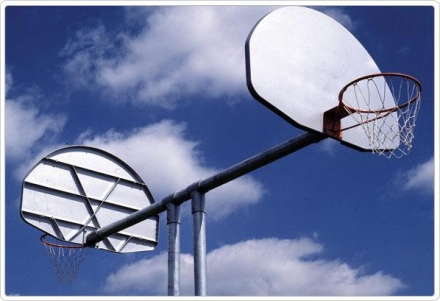 Баскетбольная стойка уличная двусторонняя антивандальная, фото 1