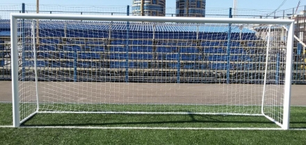 Ворота футбольные алюминиевые мобильные 7,32х2,44 м, фото 9