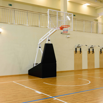 Стойка баскетбольная ZSO мобильная, складная, на пружинах, вынос 2,25 м., c противовесом, фото 21