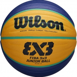 Мяч баск. WILSON FIBA3x3 Replica, арт.WTB1133XB, р.5, резина, бутил. камера, сине-желтый, фото 1