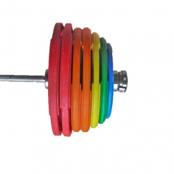 Штанга «Олимпийская» 265 кг в комплекте с цветными дисками