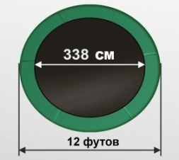 ARLAND Батут премиум 12FT с внутренней страховочной сеткой и лестницей (Dark green), фото 2