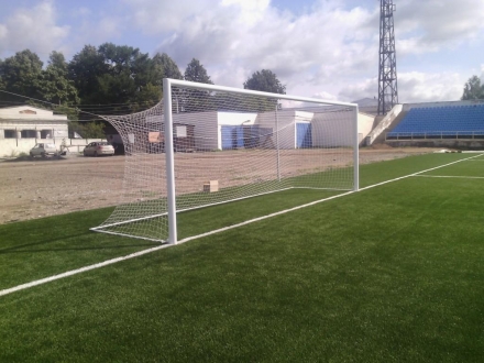 Ворота футбольные алюминиевые стационарные 7,32х2,44 м, фото 5