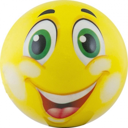 Мяч детский &quot;Funny Faces&quot;, диаметр 12 см, желтый, фото 1