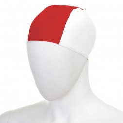 Шапочка для плавания &quot;FASHY Fabric Cap&quot;, полиамид/эластан, 3 панели, бело-красный