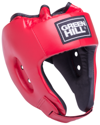 Шлем открытый Alfa HGA-4014, кожзам, красный, фото 1
