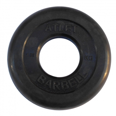 Диски обрезиненные, чёрного цвета, 51 мм, Atlet MB-AtletB50-1,25, фото 1
