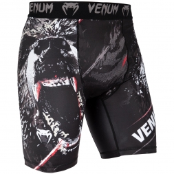 Компрессионные шорты Venum Grizzli Black/White, фото 1