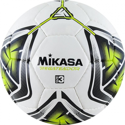 Мяч футб. трен. &quot;MIKASA REGATEADOR5-G&quot;, р.3, бело-черно-зеленый , фото 1