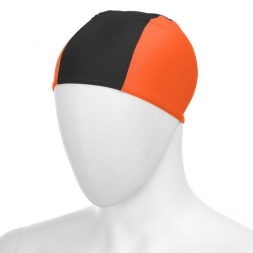 Шапочка для плавания &quot;FASHY Fabric Cap&quot;, полиамид/эластан, 3 панели, оранжево-черный