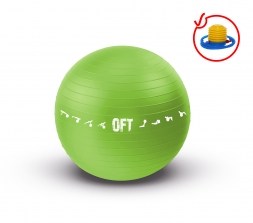 Гимнастический мяч 65 см для коммерческого использования зеленый с насосом, фото 1