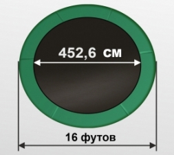 ARLAND Батут премиум 16FT с внутренней страховочной сеткой и лестницей (Dark green), фото 2