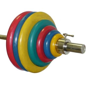 Штанга тренировочная 178,5 кг (МВ) цветная, фото 1