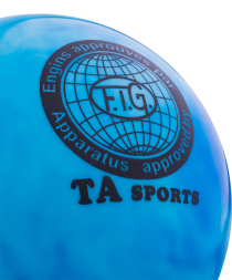 Мяч для художественной гимнастики RGB-101, 19 см, синий/белый, фото 2