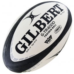 Мяч для регби &quot;GILBERT G-TR4000&quot; арт.42097704, р.4, резина, ручная сшивка, бело-черно-серый