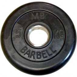 Диск обрезиненный черный MB Barbell d-51mm  5кг