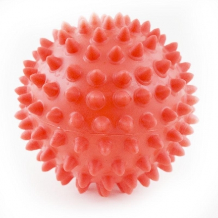 Мяч массажный, диам. 9 см, выступы 0,7см, красный, фото 1