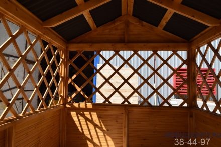 Прямоугольная деревянная беседка №4 - 3х2,35м, фото 9