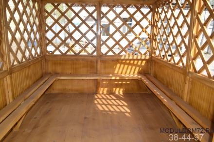 Прямоугольная деревянная беседка №4 - 3х2,35м, фото 8