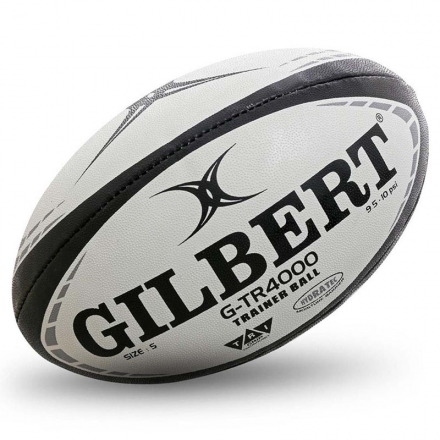 Мяч для регби &quot;GILBERT G-TR4000&quot; арт.42097805, р.5, резина, ручная сшивка, бело-красно-черный, фото 1