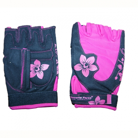 Перчатки для фитнеса женские черно-розовые р-р L, фото 1