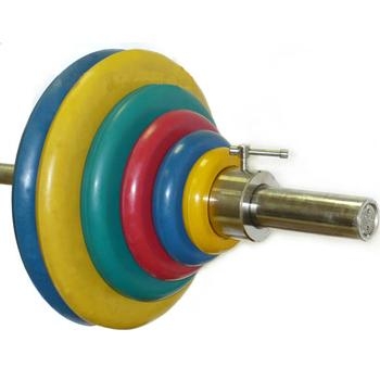 Штанга тренировочная 125,5 кг (МВ) цветная, фото 1