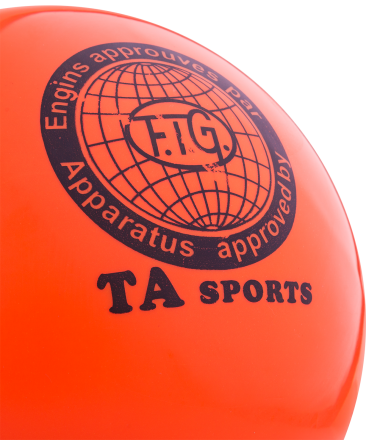Мяч для художественной гимнастики RGB-101, 19 см, оранжевый, фото 2