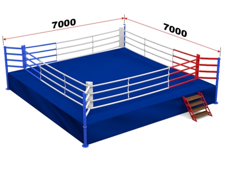 Ринг боксерский на подиуме Glav размер 6х6х0,5 м, боевая зона 5х5 м 5.300-4, фото 3