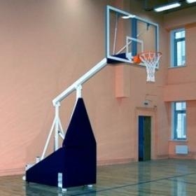 Стойка баскетбольная мобильная, вынос 1,65м с противовесами, фото 1