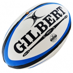 Мяч для регби &quot;GILBERT Omega&quot;, арт.41027005, р. 5, резина, ручная сшивка, бело-сине-черный