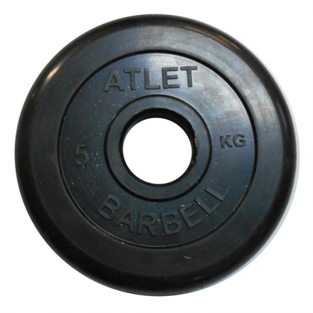 Диски обрезиненные, чёрного цвета, 51 мм, Atlet MB-AtletB50-5, фото 1