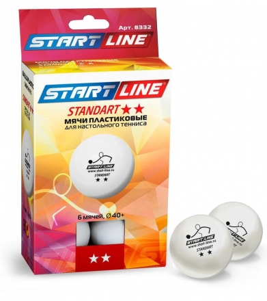 Мячи Start line Standart 2* (6 мячей в упаковке), фото 1