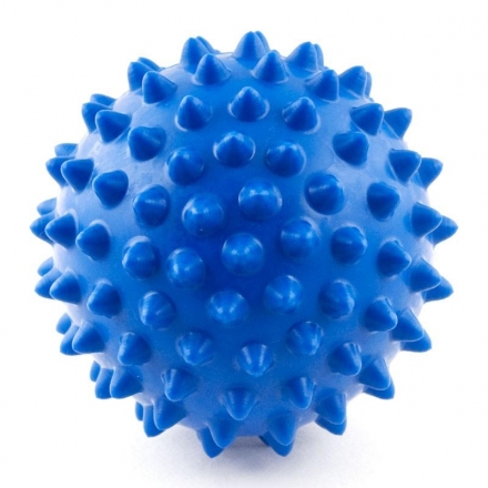 Мяч массажный, диам.10 см, выступы 0,5см, синий, фото 1