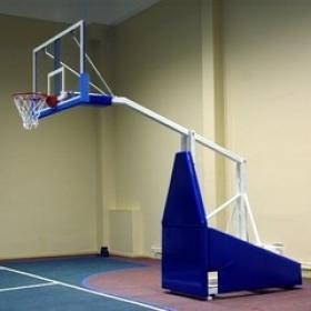 Стойка баскетбольная мобильная, вынос 2,25м с противовесами, фото 1